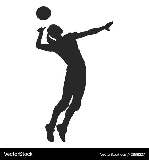 Volleyball spike position high quality Royalty Free Vector