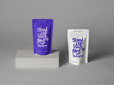 Free Stand Up Pouch Packaging Mockup (PSD)