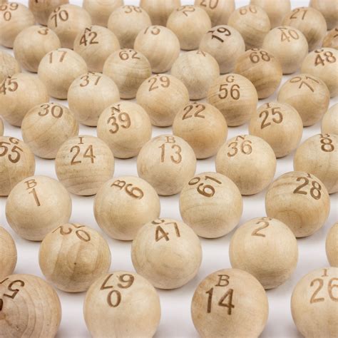Wooden Bingo Balls (Set of 75) 7/8 inch | Casino Supply