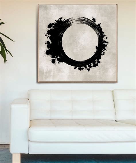 Printable black and white abstract art printable circle art | Etsy