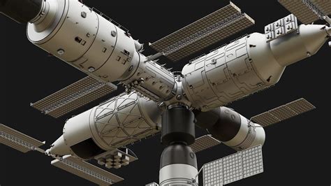 Tiangong Space Station 3D model | CGTrader