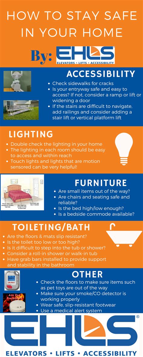 Home Safety Tips for Seniors (Infographic) | Home safety tips, Home safety, Safety tips