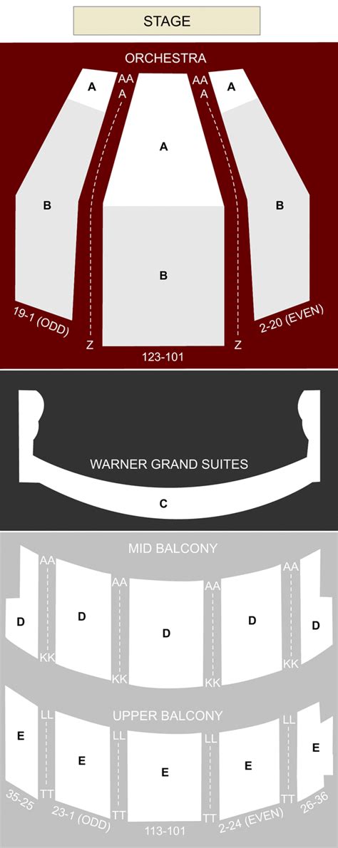 Warner Theater Seating Chart With Seat Numbers | Nebulous's Blog