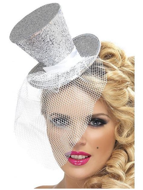 Mini Top Hat Adult Costume Accessory Silver - Walmart.com