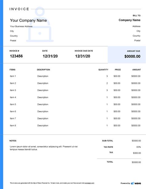 Best Google Sheets invoice template - Free to download - Easy invoices to create