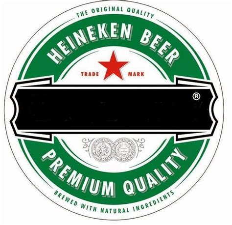 the heineken beer logo is shown in green and white with a red star on it