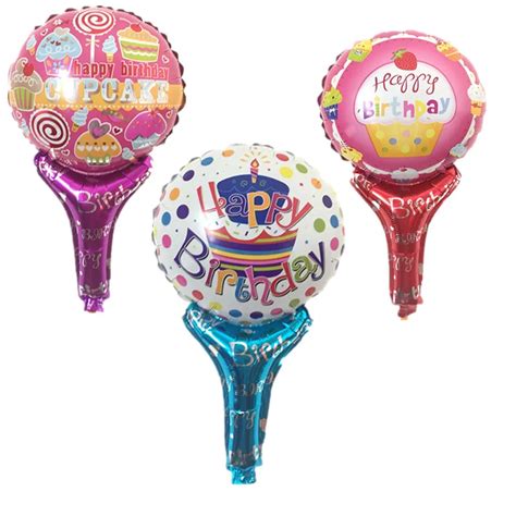 BINGTIAN balloons hand hold stick balon Happy Birthday Decoration balloon for party balloons air ...