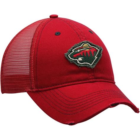 Mens Minnesota Wild Old Time Hockey Red Sanford Adjustable Hat - Shop ...