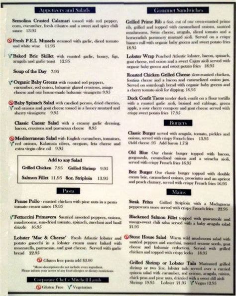 Stonehouse Menu, Menu for Stonehouse, Burlington, Toronto - Urbanspoon/Zomato