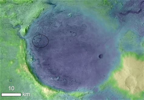ESA - The ancient lakeshore of Jezero crater on Mars