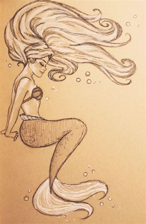 Mermaid Drawing Easy at GetDrawings | Free download