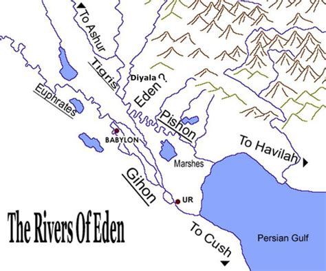 The Four Rivers of Eden | Garden of eden, Bible mapping, Bible history