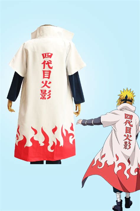 Naruto Uzumaki Namikaze Minato 4th Manteau Cape Robe Cosplay Costume d ...