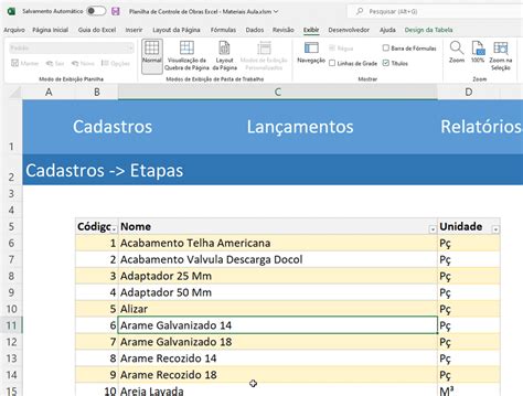 Planilha Excel Para Controle De Gastos Nas Etapas Da Obra Mobile ...