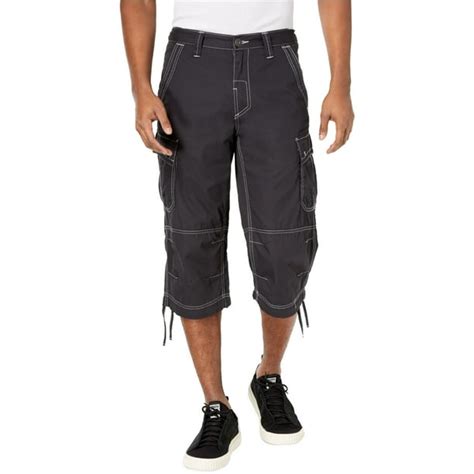 INC International Concepts - I-N-C Mens Extra Long Messenger Casual Cargo Shorts, black, 29 ...