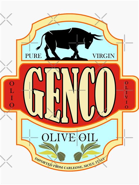 "Genco Olive Oil" Sticker for Sale by John-Dsign | Redbubble