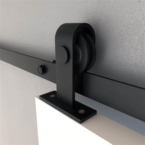 78.74-in. Matte Black Top Mount Barn Door Hardware Kit | EightDoors