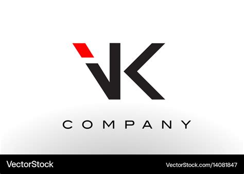 Vk logo letter design Royalty Free Vector Image