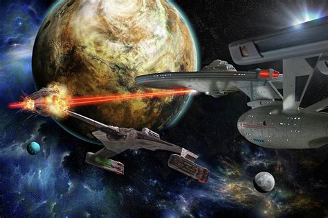 Star Trek Battle Digital Art by Dan Richelieu - Pixels