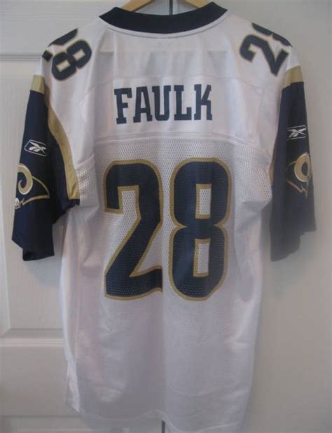 Reebok NFL On Field St Louis Rams Marshall Faulk #28 Jersey Medium ...