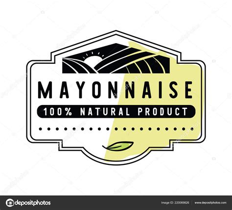 Mayonnaise Typography Logo Design Usable Sauce Cream Products — Stock ...