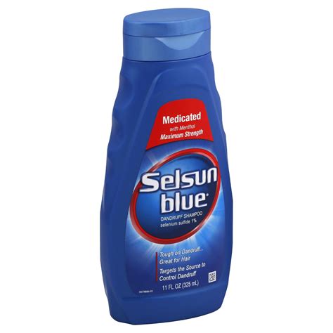 Selsun Blue Dandruff Shampoo with Menthol, Medicated Treatment, 11 fl oz (325 ml)