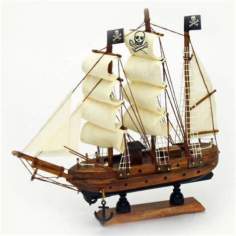 9" Wooden Pirate Ship | Pirate ship, Model ships