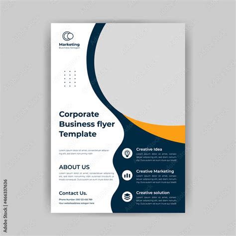 Simple corporate business flyer design template, poster flyer pamphlet brochure cover design ...