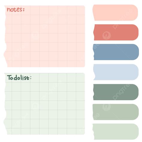 Bullet Journal PNG Picture, Pastel Color Notes Bullet Journal Set, Pastel Color Notes Set ...