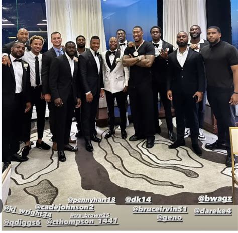 Tyler Lockett Wedding Photos: DK Metcalf Tuxedo Shorts, Russell Wilson Seattle Seahawks Reunion ...