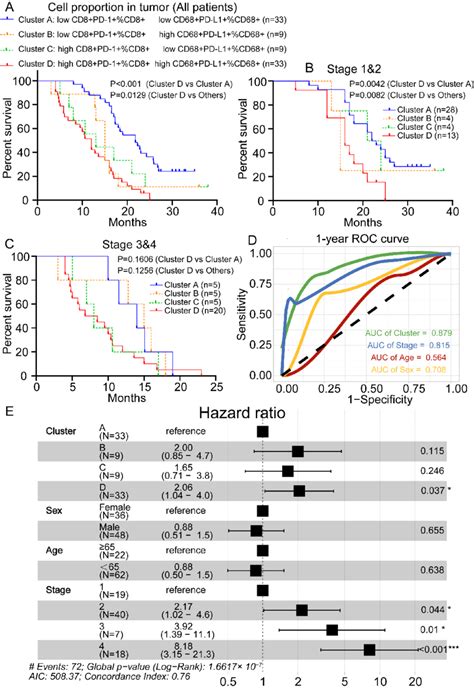 Establishment of a multivariate Cox model and assessment of its ...