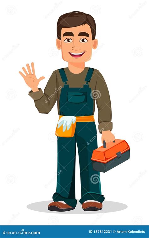 Professional Plumber in UniformProfessional Plumber in Uniform Holds ...