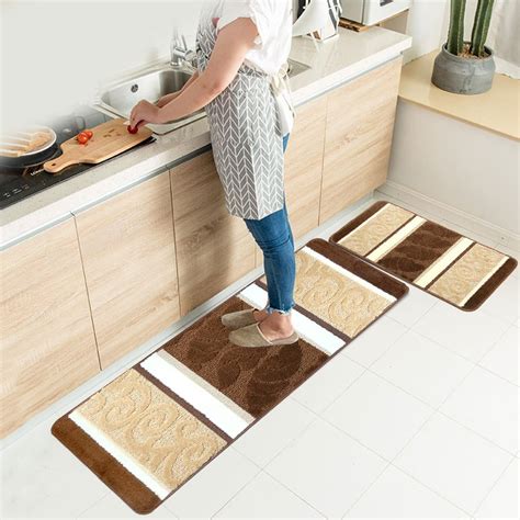 Kitchen & Table Linens Non-Slip Kitchen Rugs Fast Absorbent Carpets Hallway and Dining Room ...