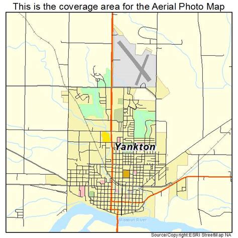 Aerial Photography Map of Yankton, SD South Dakota