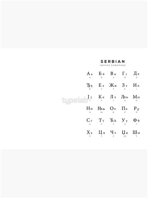 "Serbian Alphabet Chart, Serbian Cyrillic Language Chart, White" Hardcover Journal for Sale by ...