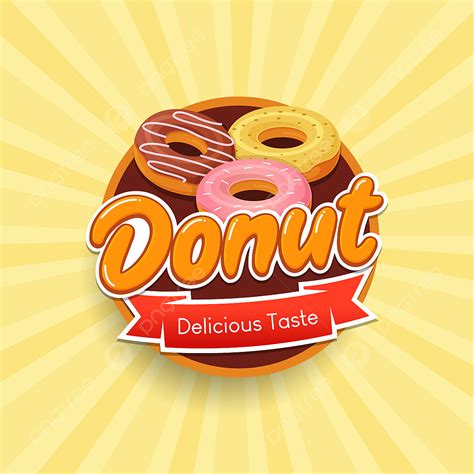 Konsep Desain Logo Tipografi Donat Untuk Kemasan Templat Label, Logo, Makanan, Cepat PNG dan ...