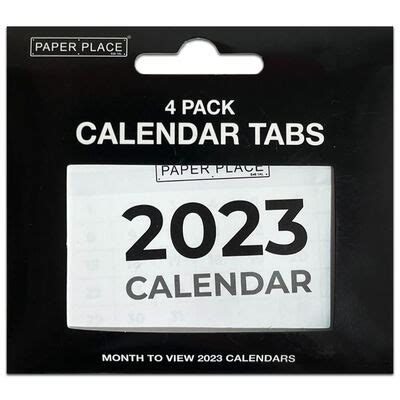 Calendar Tabs 2023: Pack of 4 From 0.20 GBP | The Works