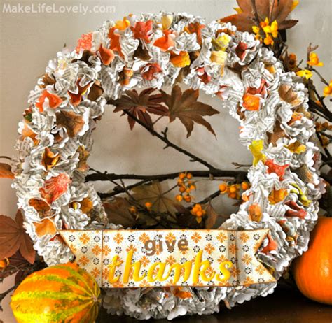 Fall Floral Paper Wreath | AllFreeHolidayCrafts.com