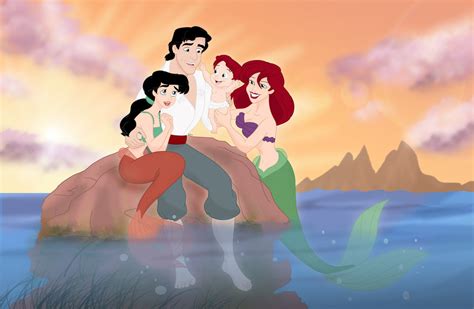 Ariel and Eric Family - Disney Princess Fan Art (30179798) - Fanpop