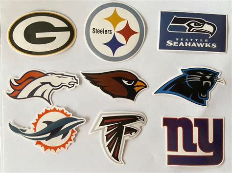 NFL Teams Logo Stickers Decal | Etsy