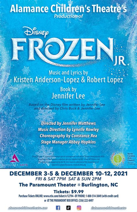 Disney Frozen Jr. – Alamance Children's Theatre