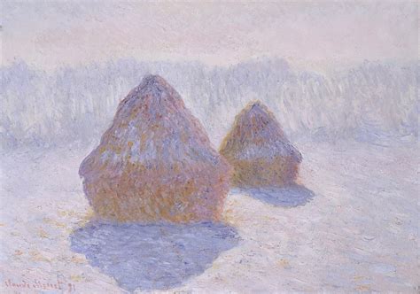 Heuhaufen (Wirkung von Schnee und Sonne) von Claude Monet