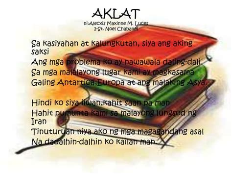 Filipino;aklat tula | PPT