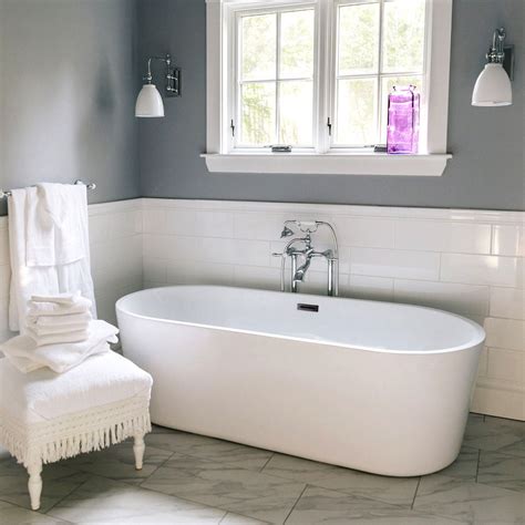 Vintage Tub & Bath Mia 60 Inch Acrylic Double Ended Freestanding Tub ...