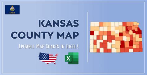 Kansas County Map and Population List in Excel