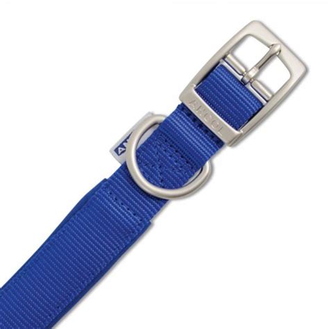 Ancol Heritage Padded Nylon Dog Collar Blue at Burnhills