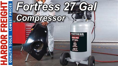 Fortress 27 gallon 200 psi high performance quiet air compressor - YouTube