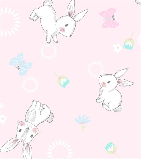 Nursery Cotton Fabric Bunny Pink Print | JOANN