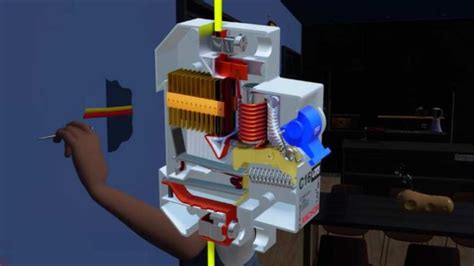 3D Animation MCB Miniature Circuit Breaker Working Principle