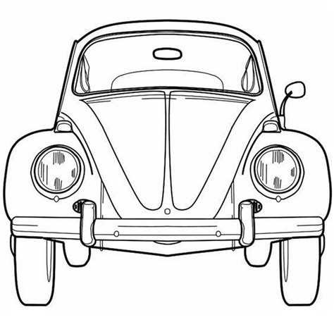 vw beetle drawing front - sharonvanettenbaby